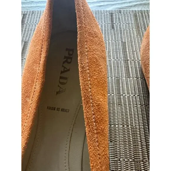 prada orange suede kitten heel - Picture 2 of 7
